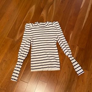 Habitual Girls puffed sleeve striped shirt